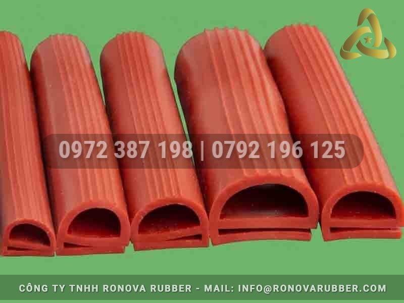 Kích thước ron silicon chữ E phổ biến cho tủ hấp cơm tủ hấp công nghiệp tại Cao Su Ronova